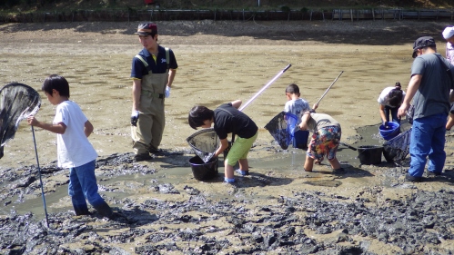 190918沼普請3 子どもたちを見守る石井さん